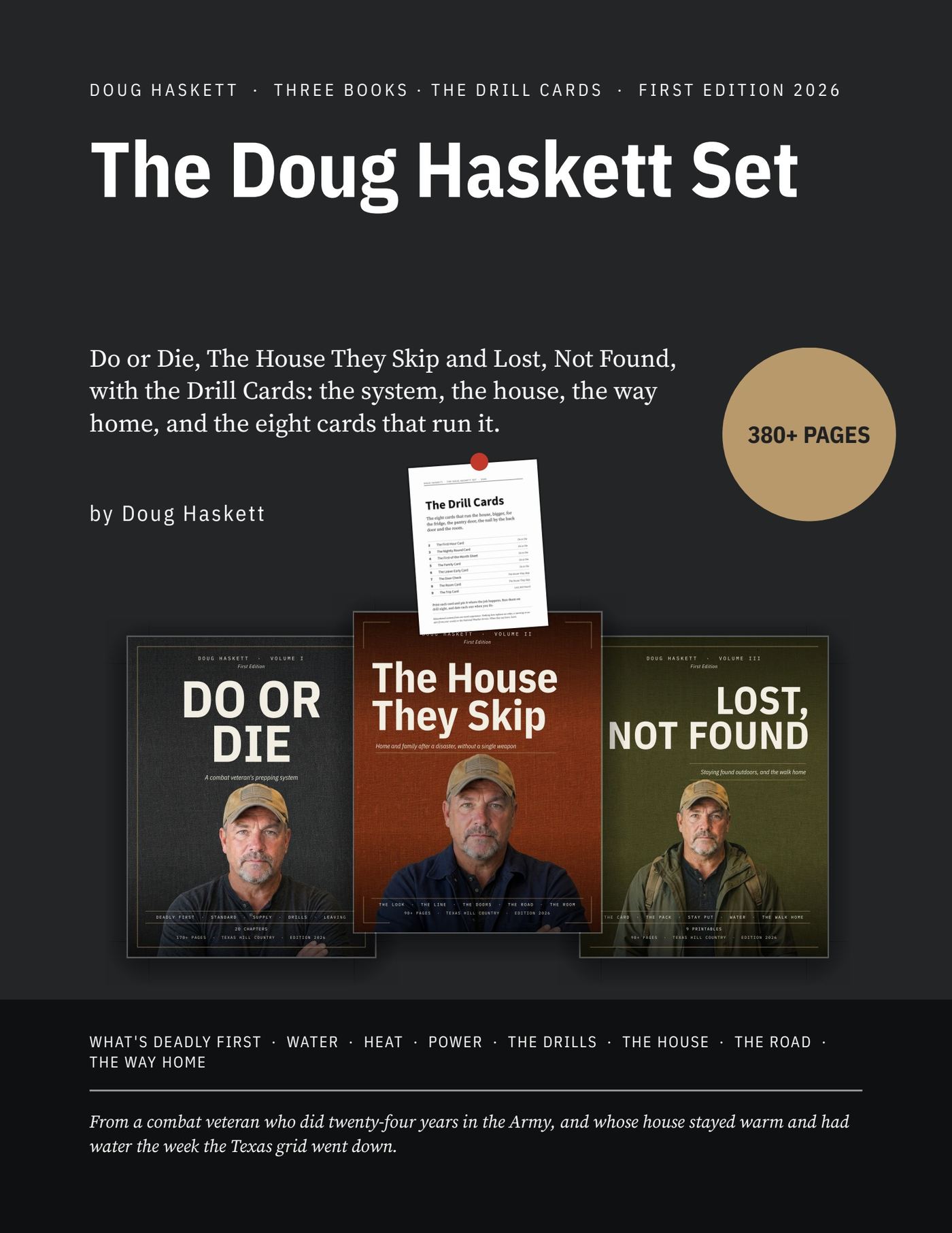 The Doug Haskett Set: Do or Die, The House They Skip, Lost, Not Found and the Drill Cards